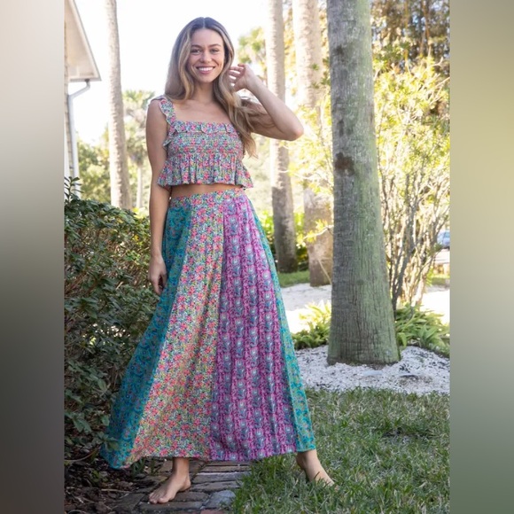 NATURAL LIFE Dresses & Skirts - NATURAL LIFE Colorful Floral Maxi Skirt